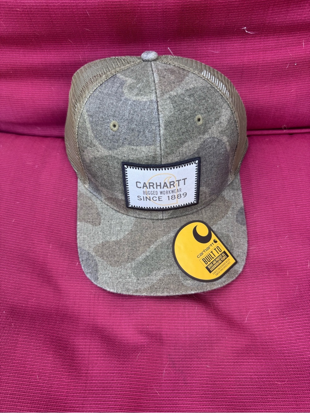 Carhartt Camo Mesh-Back Trucker Cap - Olive/Brown